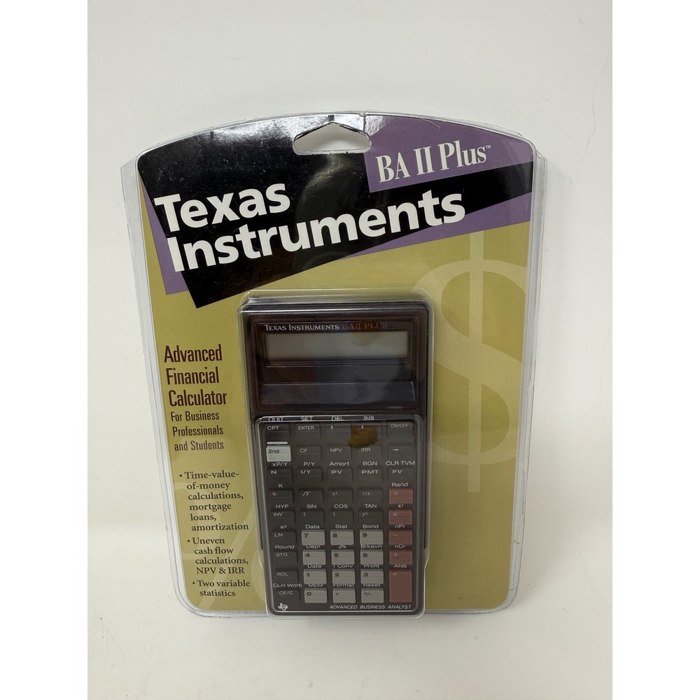 Texas Instruments BA II Plus Advanced Financial Calculator New Sealed